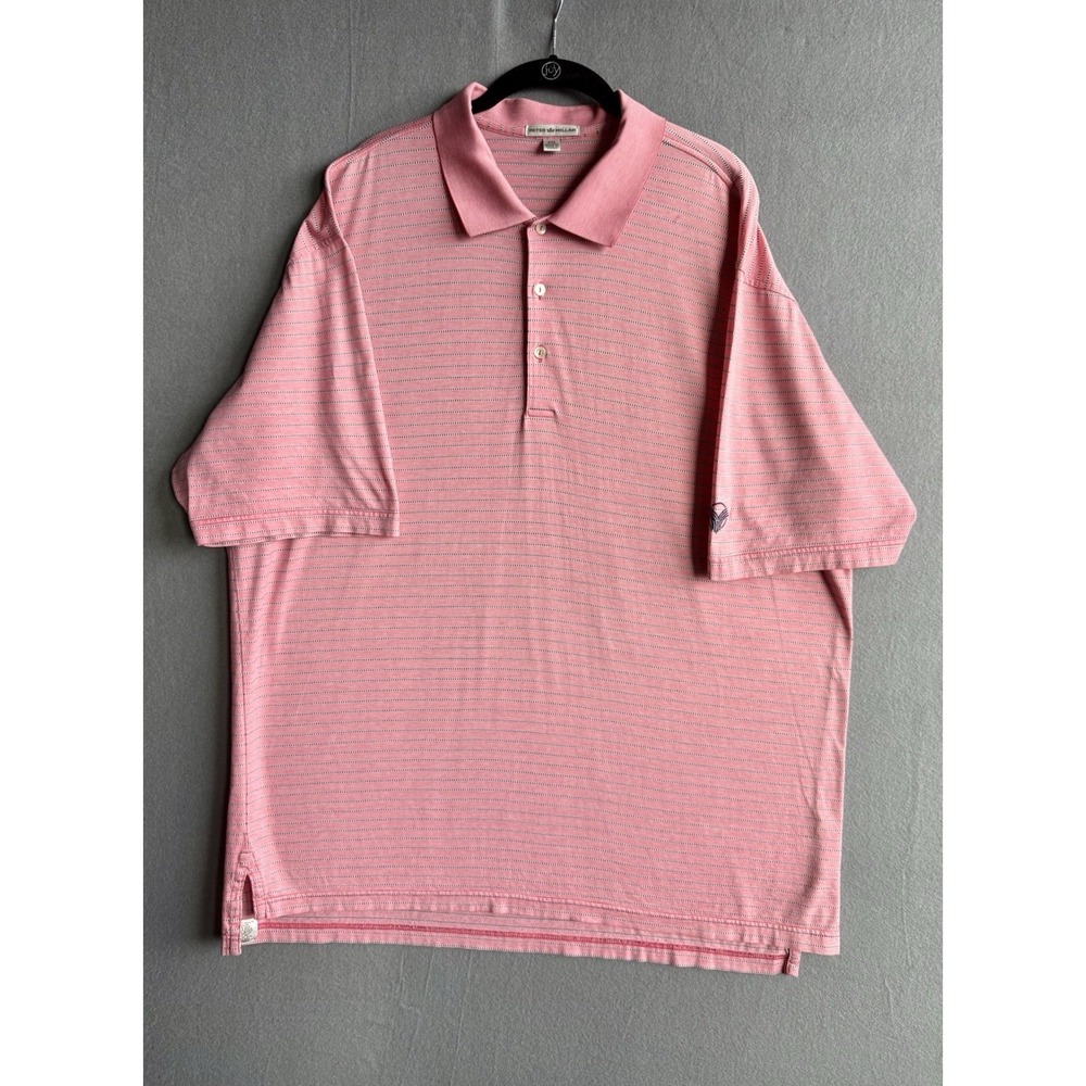 Peter Millar Men's Size XXL Pink Polo Short Sleeve 100% Cotton Breathable Shirt